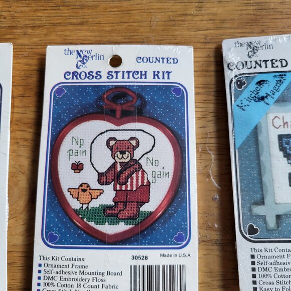 3 The New Berlin Co/ Counted Mini Cross Stitch Ornament Kits BNIB SEE PICS BIN H - Picture 3 of 5